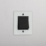 Interruptor basculante individual inversor em Bronze Transparente Preto - Acessório de controlo de luz versátil