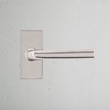 Puxador de porta Apsley com espelho curto (fixo) – Níquel Polido
